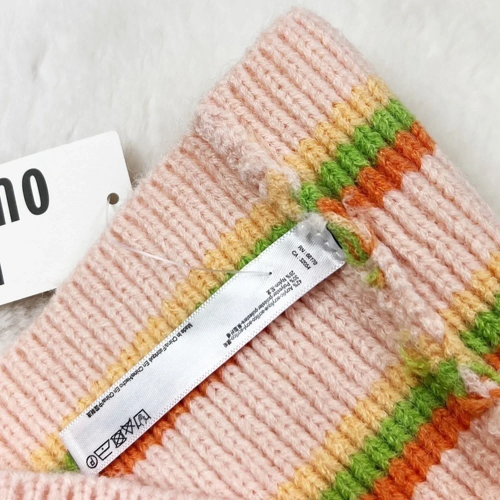 NWT Urban Outfitters Striped Ear Warmer In Pink